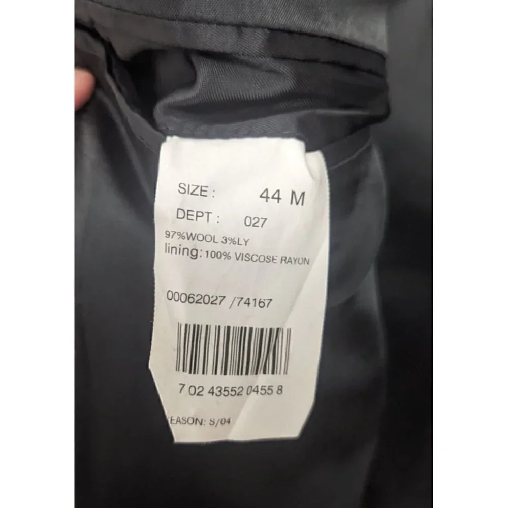 Brooks Brothers 346 Stretch Wool Men's Grey Pinstripe Sport Jacket Blazer 44M